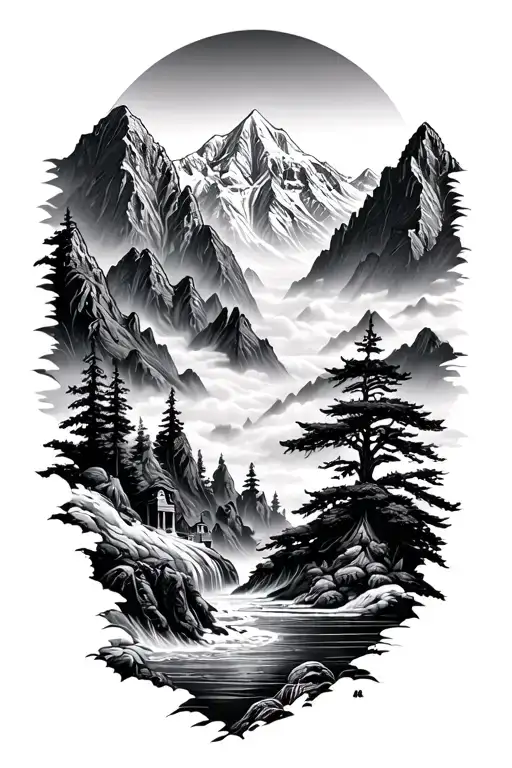 Ganga Himalaya Mountains