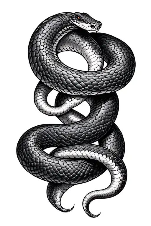 Snake Winding Around Arm Sleeve