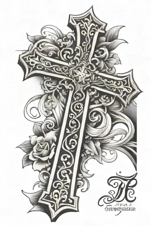 Cross With Names Bryce And Michelle