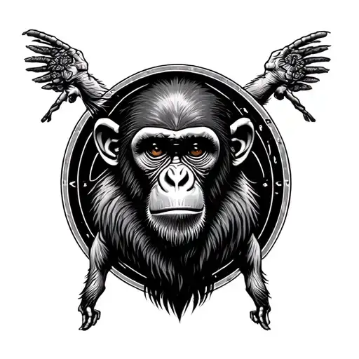 Vitruvian Monkey Dressed