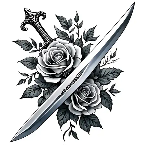 Sword With Roses