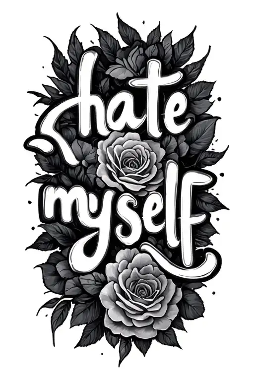 Lettering Hate Myself