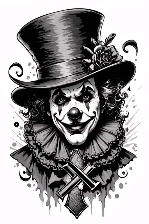 Art The Clown Cross With The Mad Hatter