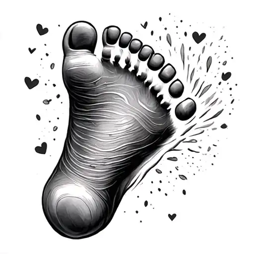 Little Girl Foot Print