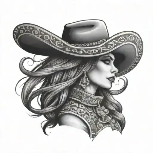 Charro Woman Long Hair