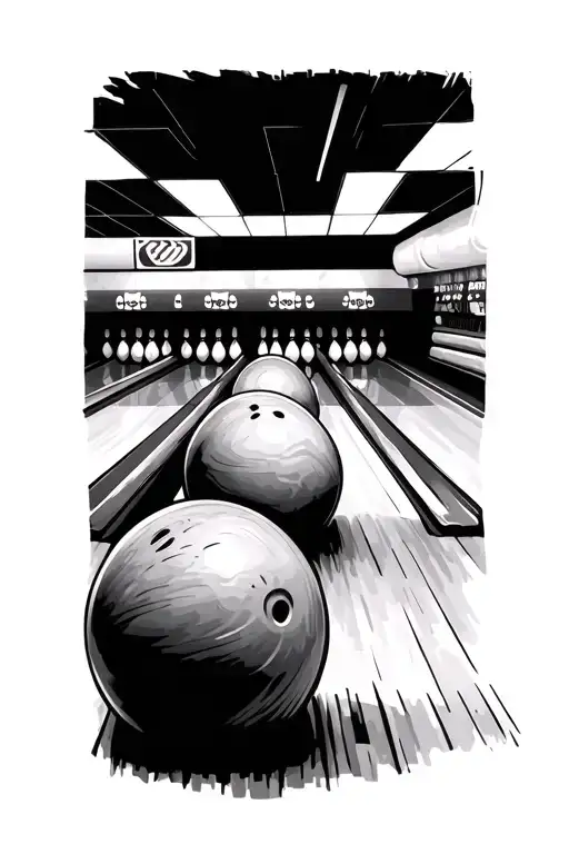 Bowling Lane But Abstract Representation