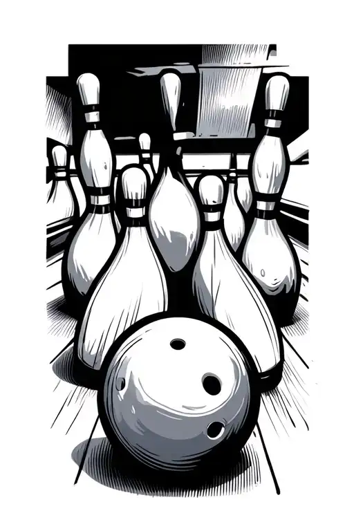 Bowling Lane But Abstract Representation Minimalistic