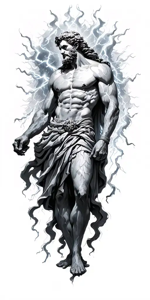 Zues And Lightning Hades Greek God