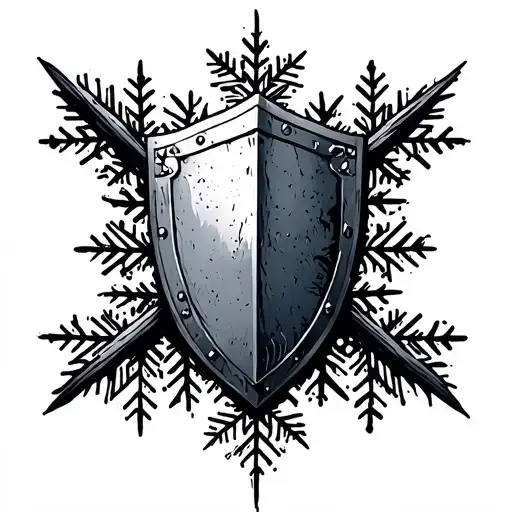 Shield And Snowflakes