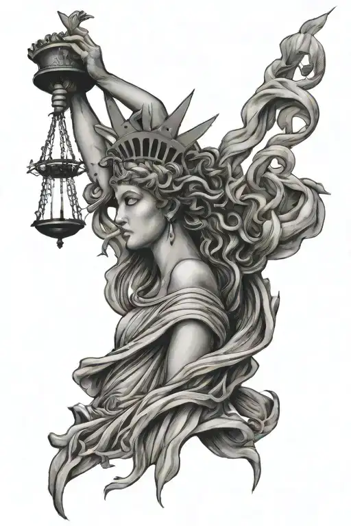 Lady Liberty Justice Medusa