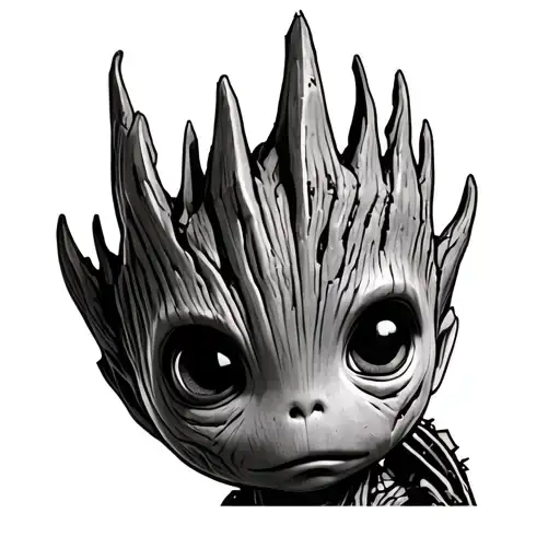 Baby Groot Viewed From Th E Back