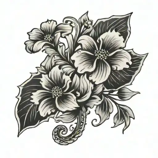 Dainty Flowers With Semi Colon