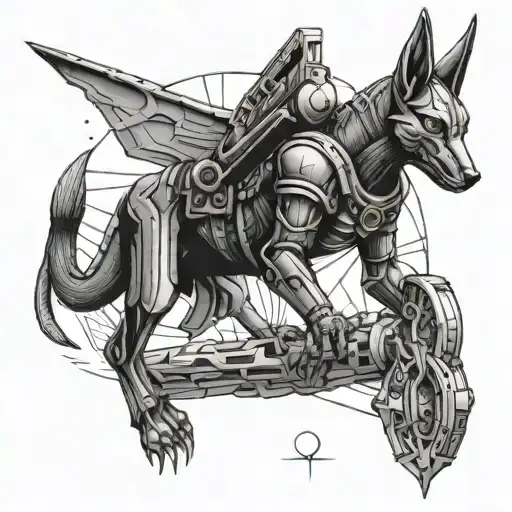 Anubis Astronaut Outer Space Leg Sleeve