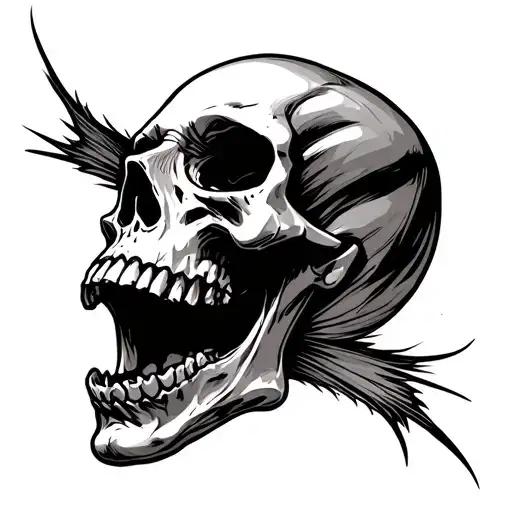 Screaming Skull Soft Shading