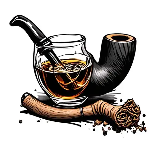 Whiskey And Tobacco Pipe