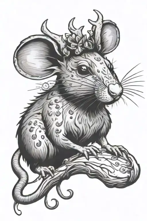 Rat With Antlers