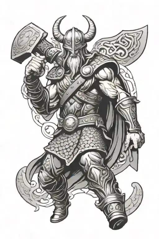 Viking Warrior Thor Hammer