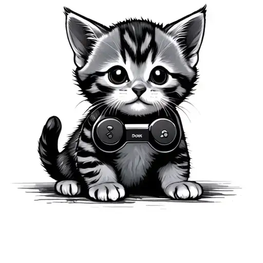 Kitten Chubby Gamer