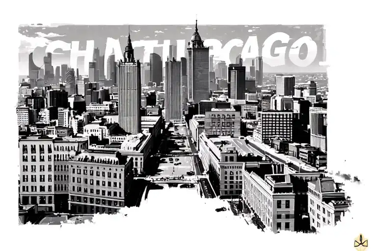 Minimalist City Lanscape Of St Petersberg Russia Into Chicago Illinois