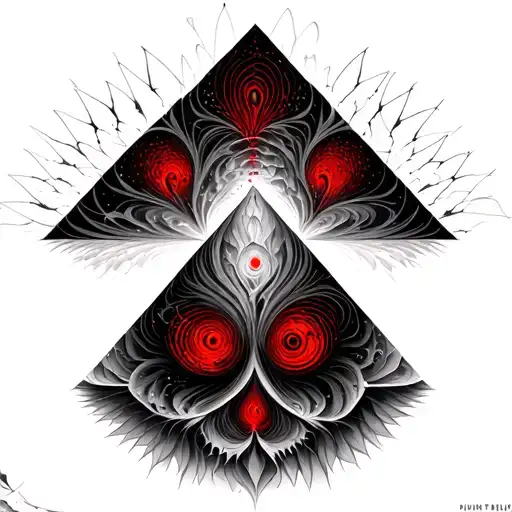 The Fractal Pyramid Is Black And Red