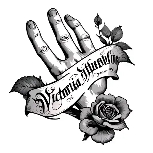 Victoria Inscription On The Hand