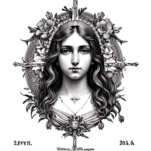 Victoria With The Date Of The Cross Of The Cross