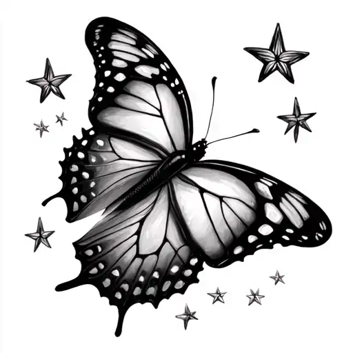 Butterfly Stars Lots Of Details