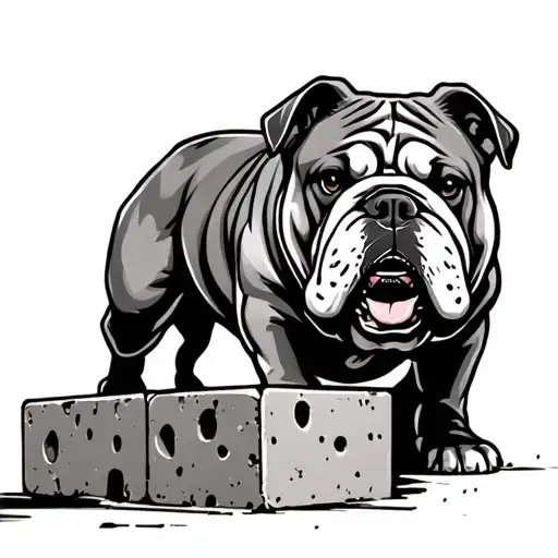 Mack Bulldog Pulling Concrete Block