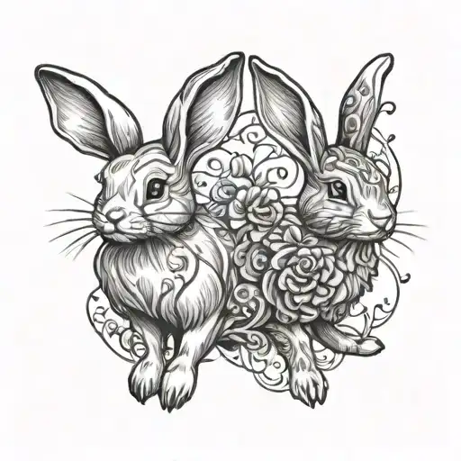 Matching Tattoo Bunny Rabbit