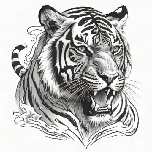 Tiger Emerging Representing Imagination