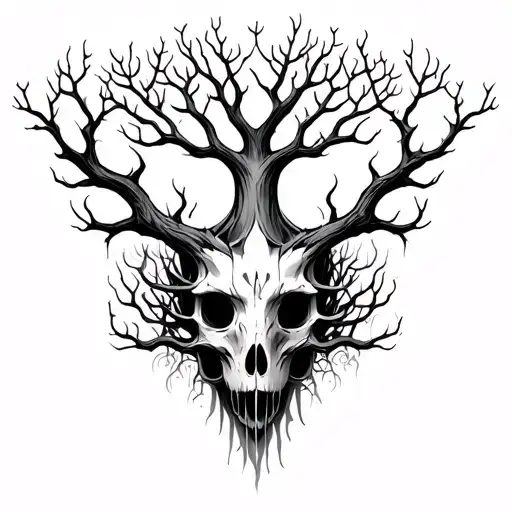 Yggdrasil Tattoo Brust