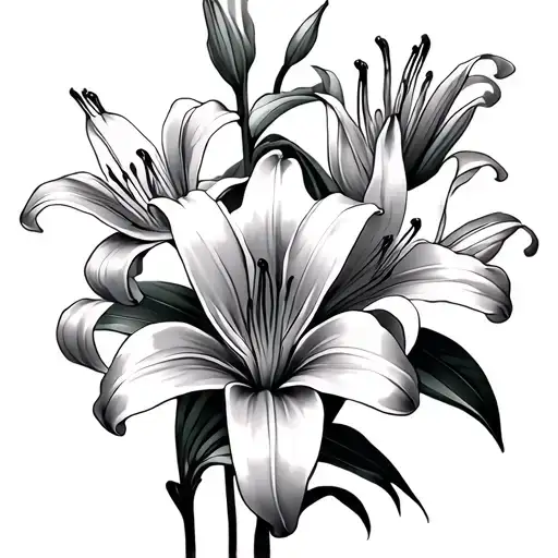 Lilies Blooming