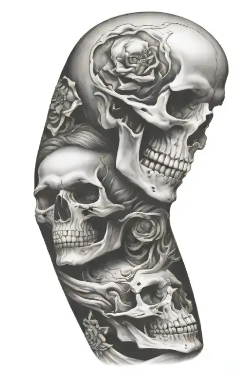 Half Sleeve With Skull