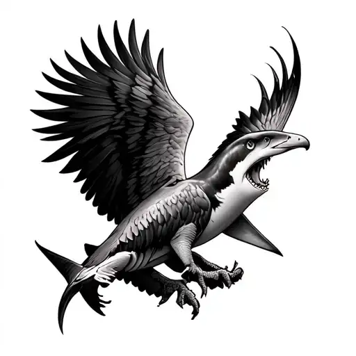 Polish Eagle And Hammerhead Shark