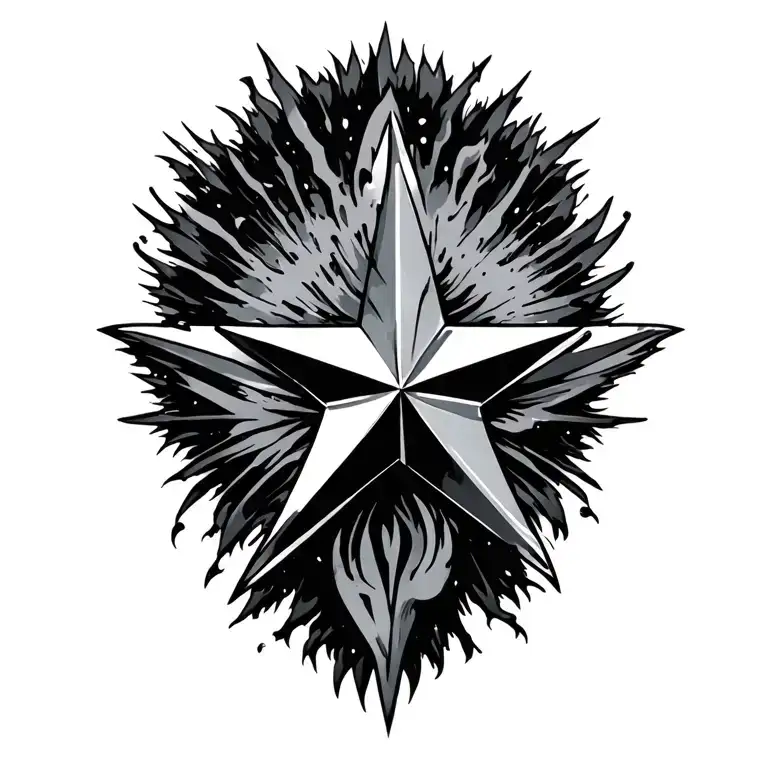 Blackout Five Point Star