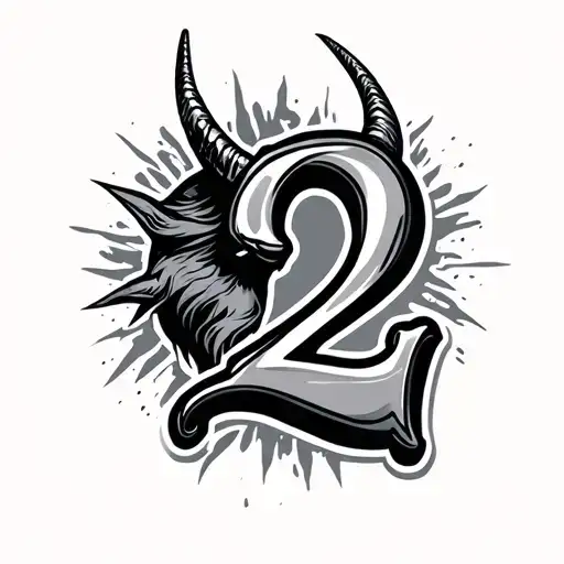 Number 2 With Horns