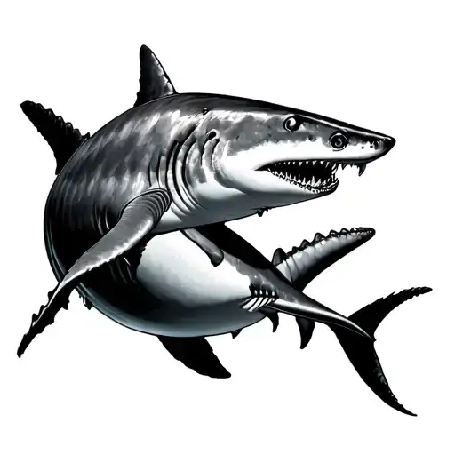 Hammerhead And Whaleshark Together As A Sign That You Should Keep Going