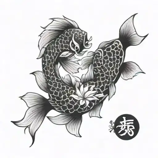 Ying And Yang Koi Fish
