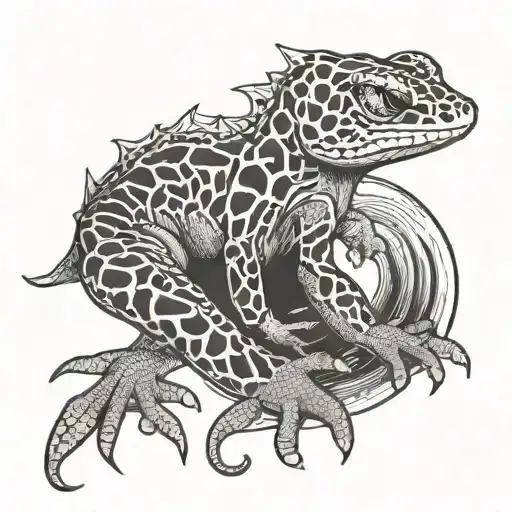 Leopard Gecko Outline