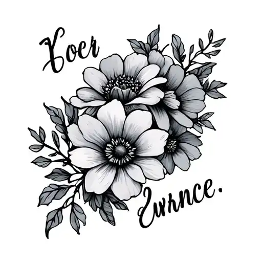 A Cute Sentence With Flowers Intertwined