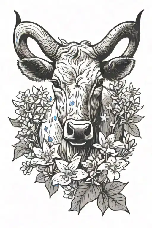 Longhorn And Bluebonnets
