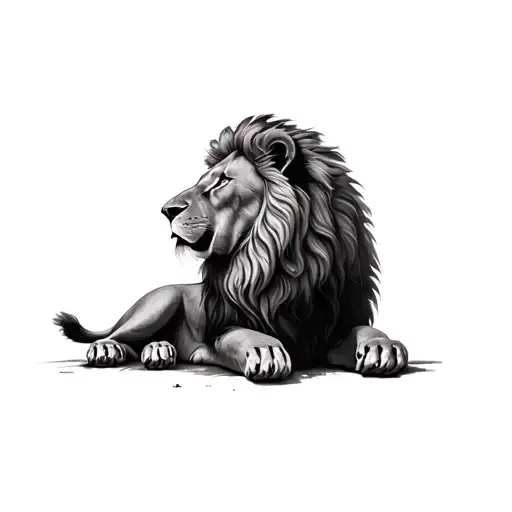 Realistic Lion In Heart