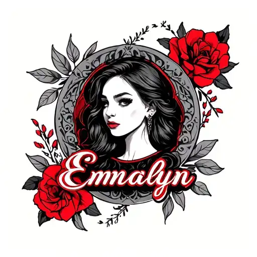 The Name Emmalyn In Red