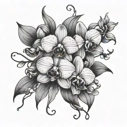 Orchid Flowers With Vines