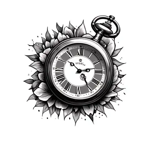 Tatto For Son Pocket Watch Surrounded