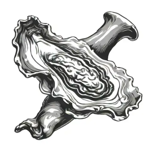 Oyster Being Shucked Open