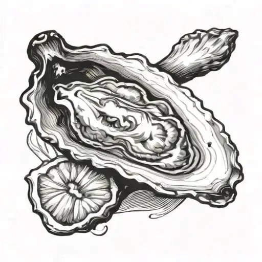 Oyster Being Shucked Open