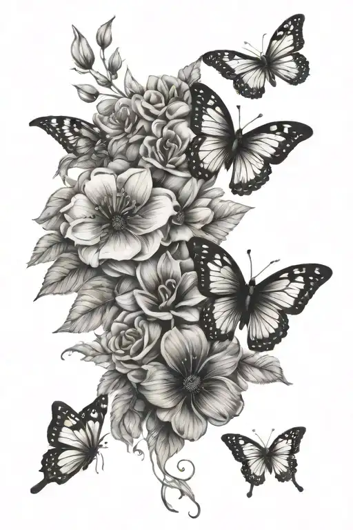 Flowers And Butterflies