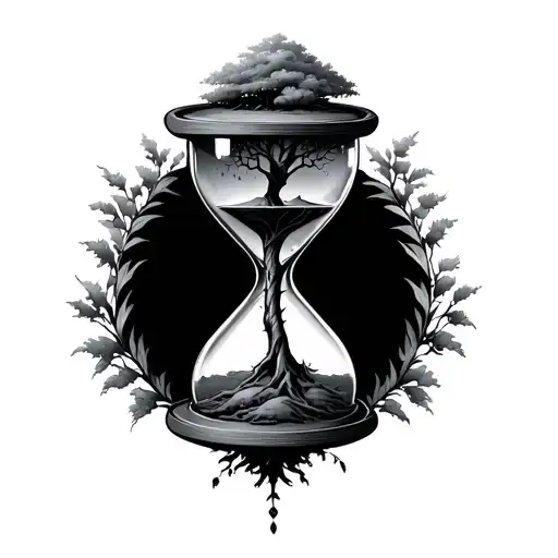 Hourglass With A Tree Wrapped