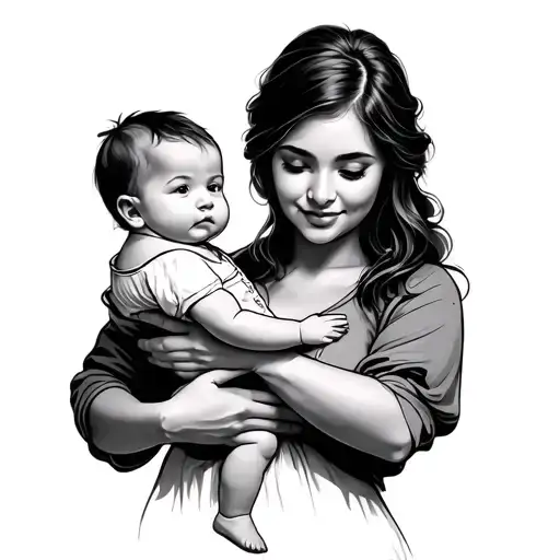 Mom Holding Baby